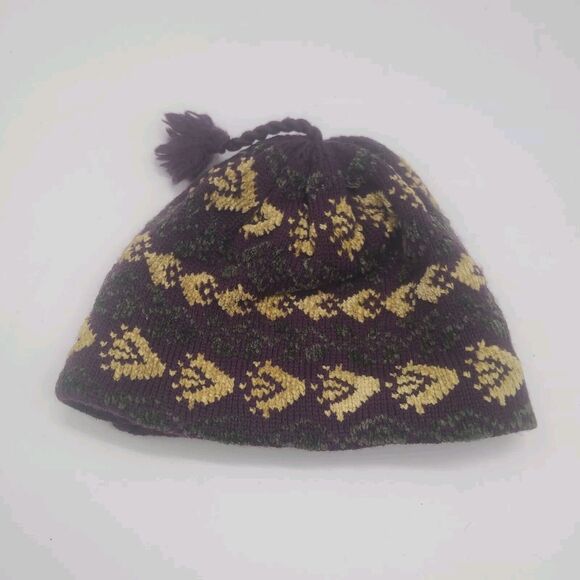 Womens Turtle Fur Winter Hat With Tassle Wool Blend One Size - Picture 1 of 7